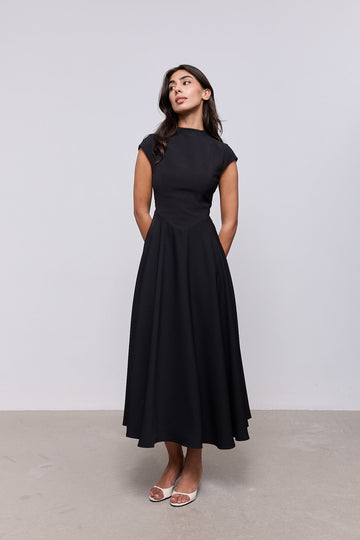 Cap Sleeve Midi Dress